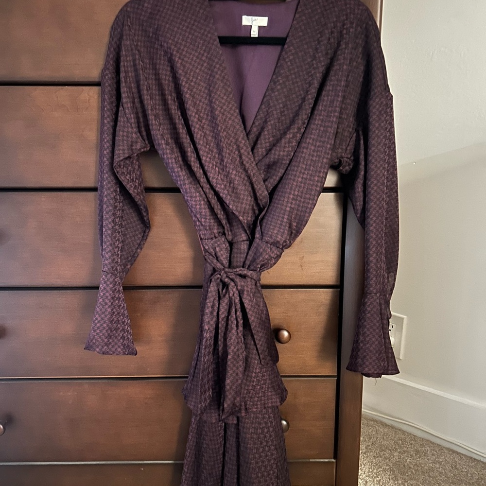 Joie Purple Wrap-Style Dress Robe